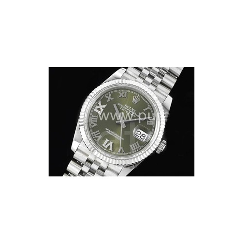 로렉스 데이저스트 36mm 그린 다이얼 | Datejust 36 SS 904L Steel JDF 1:1 Best Edition Green Dial Diamonds 6/9 Markers on SS Bracelet VR3235