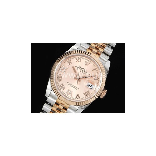 로렉스 데이저스트 36mm 로즈골드 다이얼 | Datejust 36 SS_RG 904L Steel JDF 1_1 Best Edition RG Dial Diamonds 6_9 Markers on SS_RG Bracelet VR3235