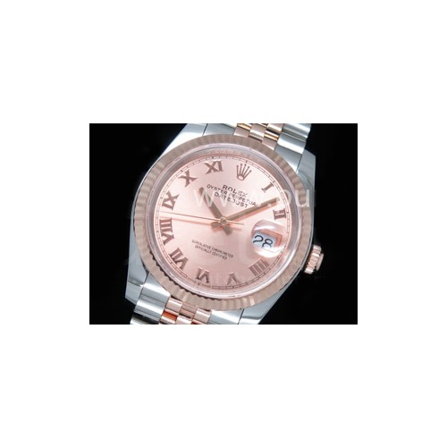 로렉스 데이저스트 36mm 로즈골드 다이얼 | DateJust 36 SS_RG 116231 RZF Best Edition 904L Steel RG Dial Roman Markers on SS_RG Bracelet A2824