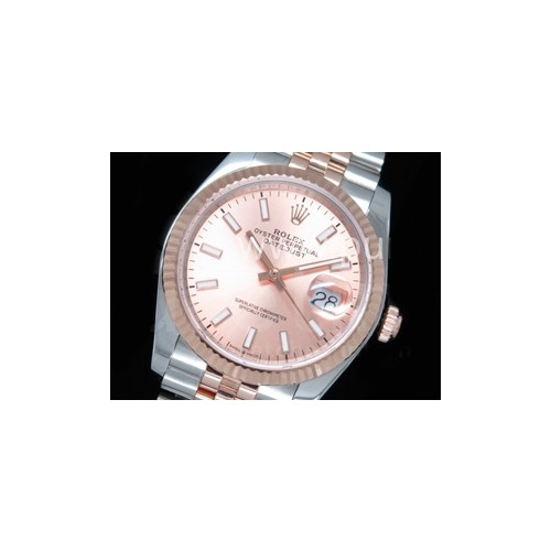 로렉스 데이저스트 36mm 로즈골드 다이얼 | DateJust 36 SS_RG 116231 RZF Best Edition 904L Steel RG Dial Stick Markers on SS_RG Bracelet A2824