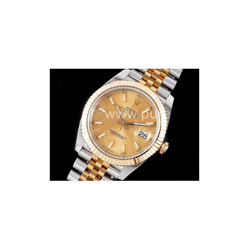 로렉스 데이저스트 41mm 옐로우골드 다이얼 | DateJust 41 126333 YG Wrapped 3EF 1_1 Best Edition YG Stick Dial on Jubilee Bracelet SA3235