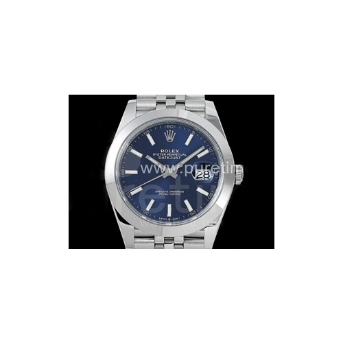 로렉스 데이저스트 41mm 블루 다이얼 | DateJust 41 126330 904L SS VSF 1_1 Best Edition Blue Dial on Jubilee Bracelet VS3235