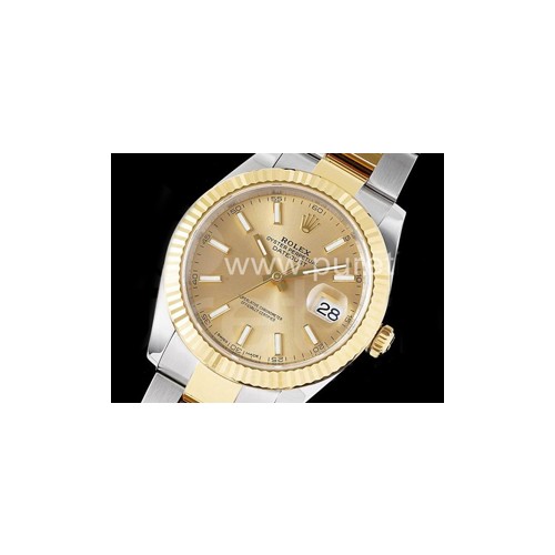 로렉스 데이저스트 41mm 옐로우골드 다이얼 | DateJust 41 126333 904L SS_YG VSF 1_1 Best Edition YG Dial on Oyster Bracelet VS3235