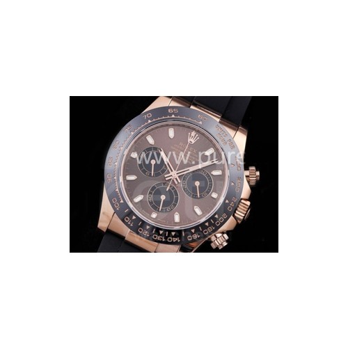 로렉스 데이토나 116515 초코 다이얼 | Daytona 116515 Noob 1_1 Best Edition Chocolate Dial Lume Markers on Black Rubber Strap SA4130 (Free Extra Strap) V3