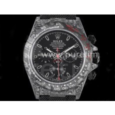 로렉스 데이토나 카본 베젤 블랙 다이얼 | Daytona DIW Carbon Noob 1_1 Best Edition Black Dial on Black Nylon Strap SA4130