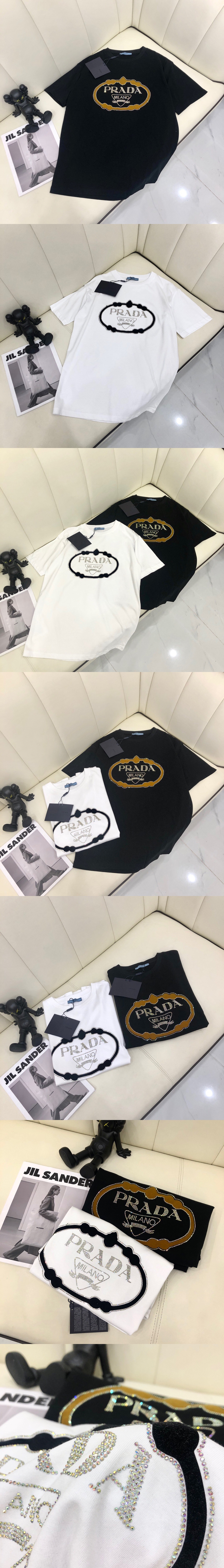 프라다 2022 여성용 반팔티 WM096 W2