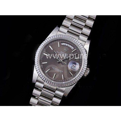 [홍콩명품시계.ROLEX] 로렉스 데이데이트 36mm 128239 904L 스틸 스틱 마크 그레이 다이얼, 롤렉스,남자명품시계,메탈시계,무브타임쇼핑몰