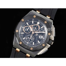 [홍콩명품시계.AUDEMARS PIGUET] 오데마피게 로얄오크 오프쇼어 44mm 리얼 세라믹 크로노 블랙 다이얼, 남자명품시계,워치,중년남자,SA,명품시계,고무밴드
