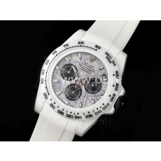 [홍콩명품시계.ROLEX] 로렉스 데이토나 화이트 세라믹 크로노그래프 Meteorite 다이얼, 명품레플리카,남자명품시계,워치,중년남자,SA,명품시계,고무밴드스트랩
