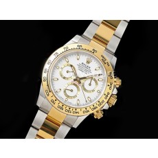 [홍콩명품시계.ROLEX] 로렉스 데이토나 116523 옐로우골드 크로노그래프 화이트/옐로우골드 다이얼 콤비, 롤렉스,명품레플리카,남자명품시계,워치,중년남자,SA,명품시계,메탈밴드스트랩