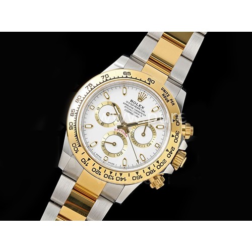 [홍콩명품시계.ROLEX] 로렉스 데이토나 116523 옐로우골드 크로노그래프 화이트/옐로우골드 다이얼 콤비, 롤렉스,명품레플리카,남자명품시계,워치,중년남자,SA,명품시계,메탈밴드스트랩