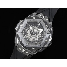 [홍콩명품시계,HUBLOT] 휴블럿 위블로 빅뱅 상블러 블랙 세라믹 베젤 크로노 스켈레톤 다이얼, 명품레플리카,남자명품시계,워치,중년남자,SA,명품시계,고무밴드스트랩