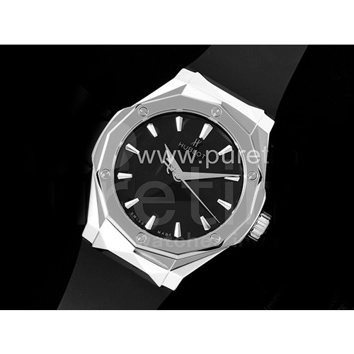 [홍콩명품시계,HUBLOT] 휴블럿 위블로 클래식 퓨션 Orlinski 실버 블랙 다이얼, 명품레플리카,무브타임,남자명품시계,워치,중년남자,SA,명품시계,고무밴드스트랩