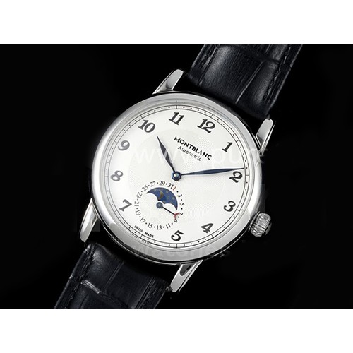 [명품시계.MONTBLANC] 몽블랑 스타레가시 문페이즈 화이트 다이얼, 명품레플리카,남자명품시계,워치,중년남자,SA,명품시계,나일론밴드