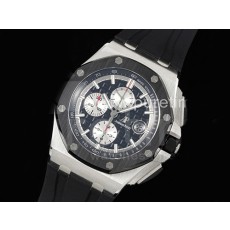 [홍콩명품시계.AUDEMARS PIGUET] 오데마피게 로얄오크 오프쇼어 44mm 블랙 세라믹 베젤 블랙/실버 다이얼, 명품레플리카,남자명품시계,워치,중년남자,SA,명품시계,고무밴드