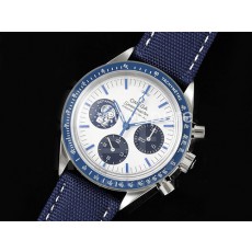 [홍콩명품시계.OMEGA] 오메가 스피드마스터 스노피50주년 크로노 블루 세라믹 베젤 화이트 다이얼, 무브타임,남자명품시계,워치,중년남자,SA,명품시계