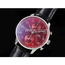 [홍콩명품시계.IWC] 아이더블유씨 포르투기스 크로노 IW3716 레드 다이얼, 무브타임,남자명품시계,워치,중년남자,SA,명품시계
