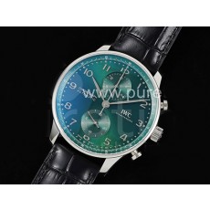 [홍콩명품시계.IWC] 아이더블유씨 포르투기스 크로노 IW3716 그린 다이얼, 무브타임,남자명품시계,워치,중년남자,SA,명품시계