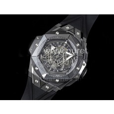 [홍콩명품시계.HUBLOT] 휴블럿 빅뱅 상블러우 II 블랙 세라믹 베젤 크로노 스켈레톤 다이얼, 무브타임, 남자명품시계,워치,손목시계