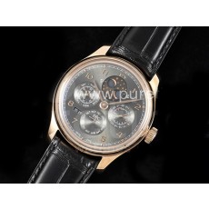 [홍콩명품시계.IWC] 아이더블유씨 포르투기스 퍼페츄얼 칼렌더 로즈골드 그레이 다이얼, 무브타임,남자명품시계,워치,중년남자,SA,명품시계,가죽밴드