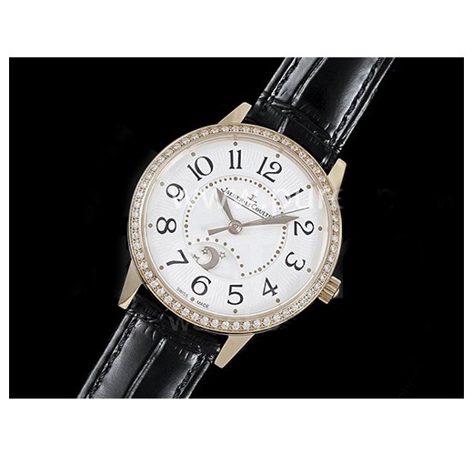[홍콩명품시계.JAEGER-LECOULTRE] 예거르꿀뜨르 Rendez-Vous 나이트 데이 로즈골드 다이아몬드 베젤 화이트 다이얼, 무브타임,남자명품시계,워치,중년남자,SA,명품시계