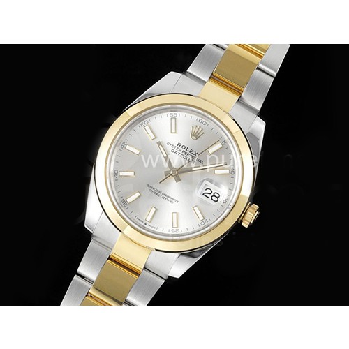 [홍콩명품시계.ROLEX] 로렉스 롤렉스 데이저스트 41mm 904L스틸 실버/옐로우골드 실버 다이얼, 무브타임,남자명품시계,워치,중년남자,SA,명품시계