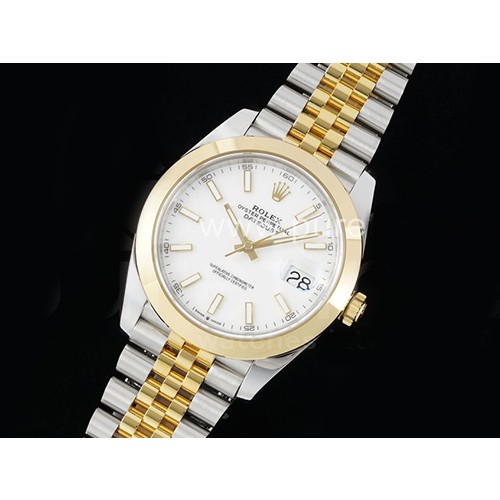 [홍콩명품시계.ROLEX] 로렉스 롤렉스 데이저스트 41mm 904L스틸 실버/옐로우골드 화이트 다이얼, 무브타임,남자명품시계,워치,중년남자,SA,명품시계
