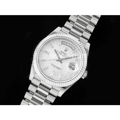 [홍콩명품시계.ROLEX] 로렉스 롤렉스 데이데이트 40mm 904L스틸 Meteorite 다이얼, 무브타임,남자명품시계,워치,중년남자,SA,명품시계