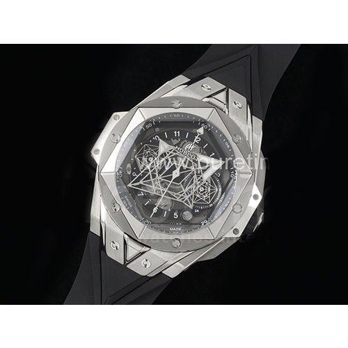 [홍콩명품시계.HUBLOT] 휴블럿 빅뱅 상블러우 II 크로노 블랙 다이얼, 무브타임,남자명품시계,워치,중년남자,SA,명품시계