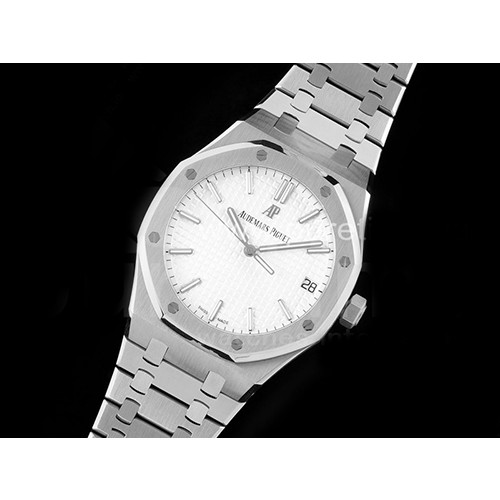 [홍콩명품시계.AUDEMARS PIGUET] 오데마피게 로얄오크 41mm 15500 화이트 다이얼, 남자명품시계,워치,중년남자,SA,명품시계,스틸,메탈시계