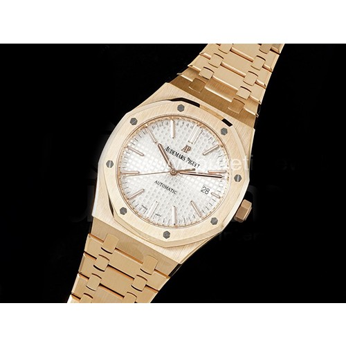 [홍콩명품시계.AUDEMARS PIGUET] 오데마피게 로얄오크 41mm 15400 로즈골드 화이트 다이얼, 남자명품시계,워치,중년남자,SA,명품시계,메탈시계