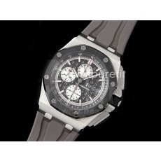 [홍콩명품시계.AUDEMARS PIGUET] 오데마피게 로얄오크 오프쇼어 44mm 블랙 세라믹 베젤 그레이 다이얼, 남자명품시계,워치,중년남자,SA,명품시계,고무밴드