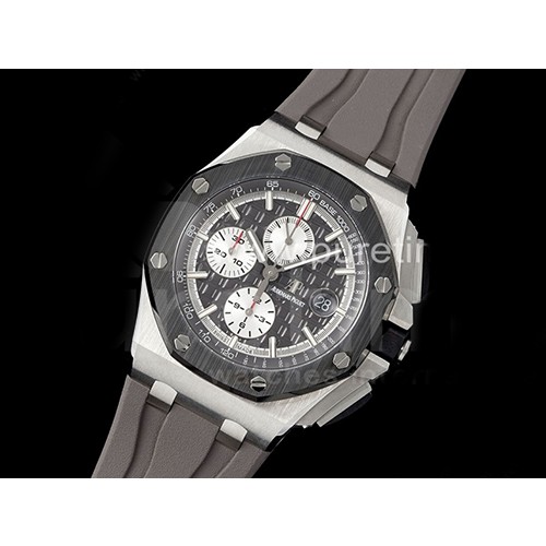 [홍콩명품시계.AUDEMARS PIGUET] 오데마피게 로얄오크 오프쇼어 44mm 블랙 세라믹 베젤 그레이 다이얼, 남자명품시계,워치,중년남자,SA,명품시계,고무밴드