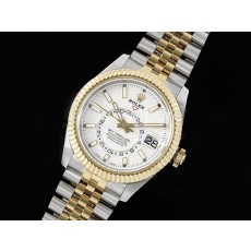 [홍콩명품시계.ROLEX] 로렉스 롤렉스 스카이드웰러 42mm 옐로콤비 화이트 다이얼, 무브타임,남자명품시계,워치,중년남자,SA,명품시계