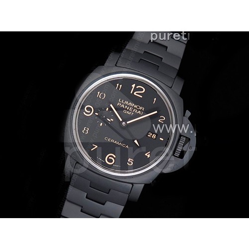 [홍콩명품시계.PANERAI] 파네라이 루미너 팸438 블랙 세라믹 블랙 다이얼, 무브타임,남자명품시계,워치,중년남자,SA,명품시계