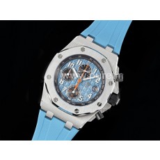 [홍콩명품시계.AUDEMARS PIGUET] 오데마피게 로얄오크 오프쇼어 42mm 크로노 라이트 블루 다이얼, 명품시계,워치,해외배송,명품직구,중년남자,SA,명품시계,고무밴드