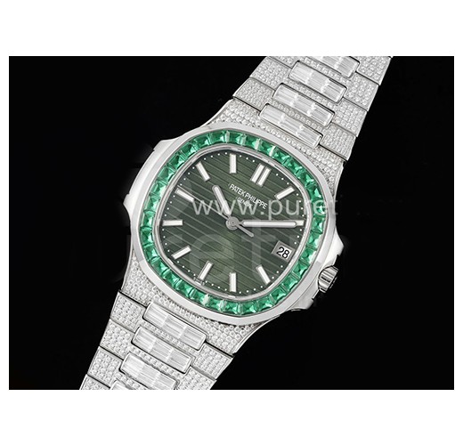 [홍콩명품시계.PATEK PHILIPPE] 파텍필립 노틸러스 5711 풀 그린 다이아몬드 베젤 그린 다이얼, 무브타임,명품직구,고급럭셔리,남자명품시계,워치,중년남자