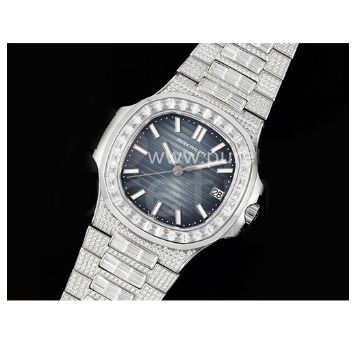 [홍콩명품시계.PATEK PHILIPPE] 파텍필립 노틸러스 5711 풀 다이아몬드 베젤 블루 다이얼, 무브타임,명품직구,고급럭셔리,남자명품시계,워치,중년남자