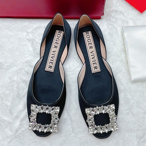 [홍콩명품,Roger Vivier] 로저비비에 23SS 트럼펫 플랫 슈즈 (블랙), SE1344, SMS, 무브타임사이트,인터넷명품쇼핑몰,남자명품,슈즈,신발