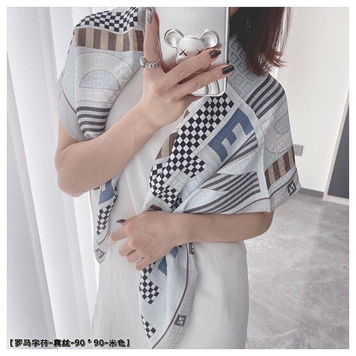 [홍콩명품,FENDI] 펜디 23SS 패턴 90-90 실크 스카프, ET1075, JX, 홍콩명품쇼핑몰,무브타임,악세사리,잡화,생활용품