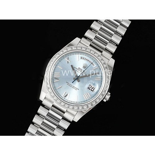 [홍콩명품시계.ROLEX] 롤렉스 데이데이트 40mm 다이아몬드 베젤 아이스블루 다이얼, 명품직구,구매대행,럭셔리,남자명품시계,워치,중년남자