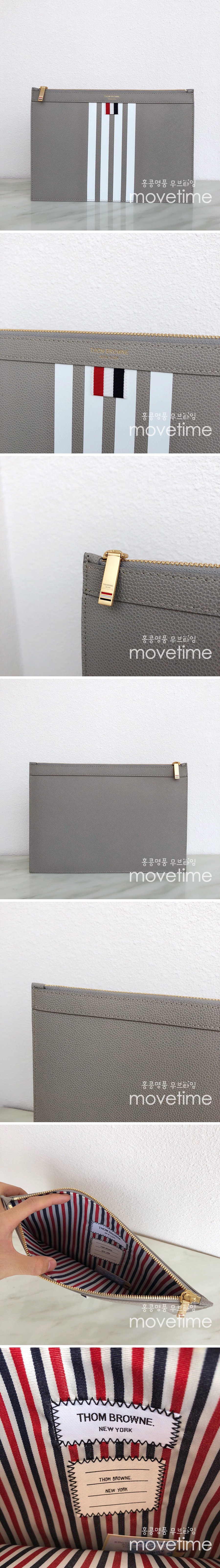 [홍콩명품.THOME BROWNE] 톰브라운 23SS 4바 클러치 백 (미디움-그레이), BGM1373, TBB, 홍콩명품가방,손목가방,크로스백,핸드백,구매대행,무브타임