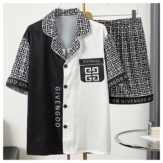 [홍콩명품.GIVENCHY] 지방시 23SS 로고 패턴 파자마 반팔 반바지 잠옷 세트, ET1300, TOP, 홍콩명품쇼핑몰,인터넷명품,온라인명품사이트,여자명품,해외직구