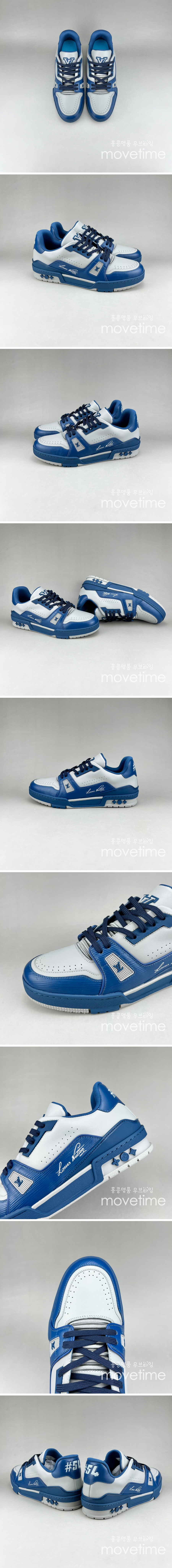 [홍콩명품.LOUIS VUITTON] 루이비통 23SS 모노그램 트레이너 스니커즈 (블루-그레이), SE1834, S3, 무브타임사이트,인터넷명품쇼핑몰,남자명품,슈즈,신발