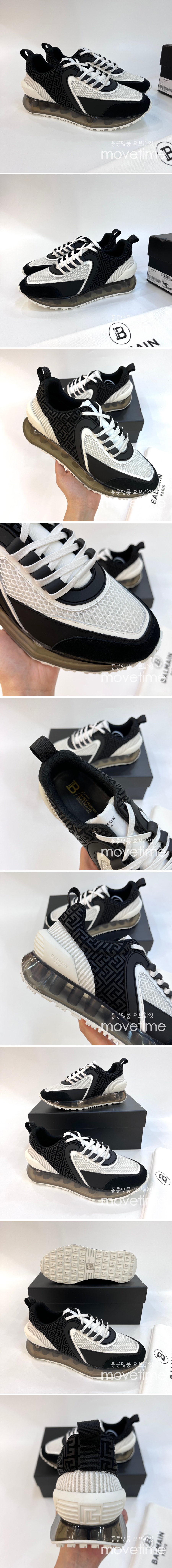 [홍콩명품.BALMAIN] 발망 23SS 레이서 스니커즈 (블랙-그레이), SE1840, PMD, 무브타임사이트,인터넷명품쇼핑몰,남자명품,슈즈,신발