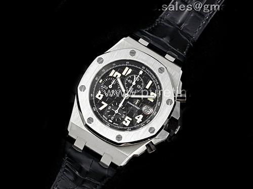 [홍콩명품시계.AUDEMARS PIGUET] 오데마피게 로얄오크 오프쇼어 42mm 크로노 블랙 다이얼, 남자명품시계,워치,중년남자,SA,명품시계,가죽밴드