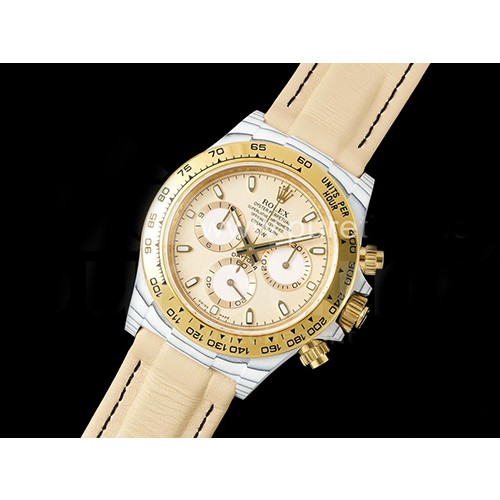 [홍콩명품시계.ROLEX] 로렉스 롤렉스 데이토나 화이트 카본 옐로우골드 베젤 베이지 다이얼, 무브타임,남자명품시계,워치,남자,SA,명품시계