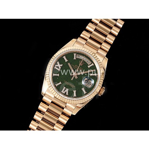 [홍콩명품시계.ROLEX] 롤렉스 데이데이트 36mm 로즈골드 그린스톤 다이얼, 명품직구,구매대행,럭셔리,남자명품시계,워치,중년남자
