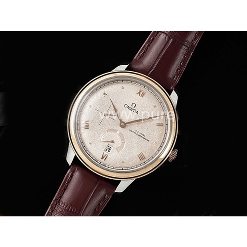 [홍콩명품시계.OMEGA] 오메가 드빌 파워리저브 41mm 로즈골드 다이얼, 남자명품시계,워치,중년남자,SA,명품시계,가죽밴드