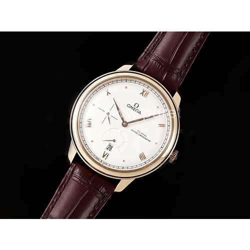 [홍콩명품시계.OMEGA] 오메가 드빌 파워리저브 41mm 로즈골드 화이트 다이얼, 남자명품시계,워치,중년남자,SA,명품시계,가죽밴드
